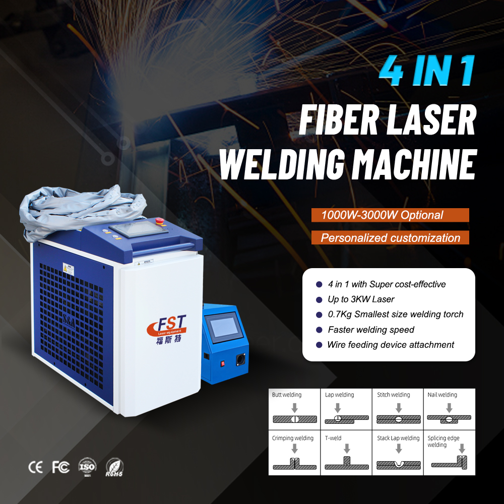 2000W 3000W 3'ü 1 Arada El Tip - Laser Welding Machine 3 In 1 Cutting Cleaning incelemesi ve fiyatı